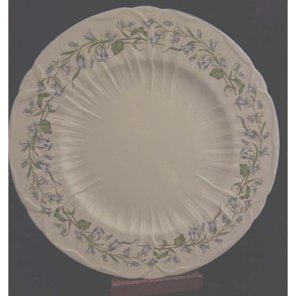 Shelley Harebell Dinner Plate (s) Oleander Shape‎ Blue Flowers